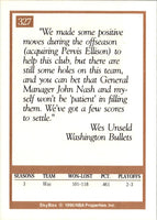 1990 SkyBox Wes Unseld #327