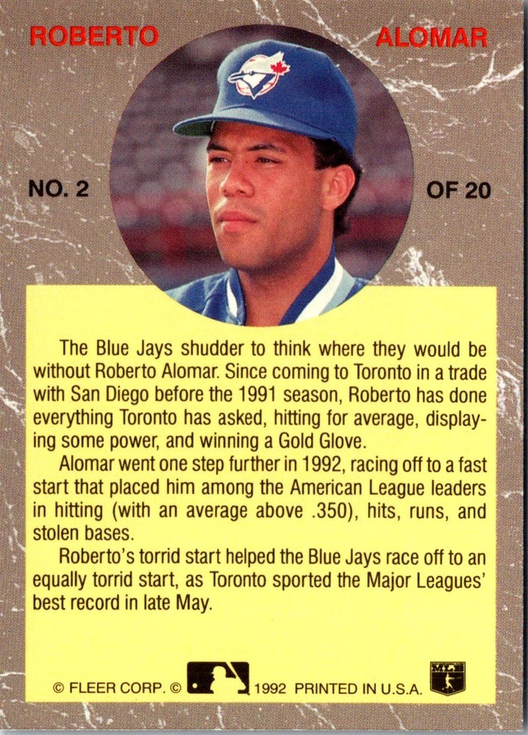 1992 Ultra All-Stars Roberto Alomar