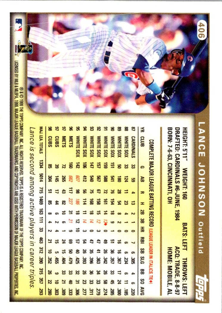 1999 Topps Lance Johnson