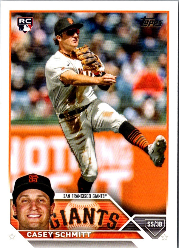 2023 Topps Update Orange and Black Foil Casey Schmitt #US133