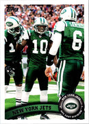 2011 Topps New York Jets (Mark Sanchez/Santonio Holmes/Braylon Edwards)