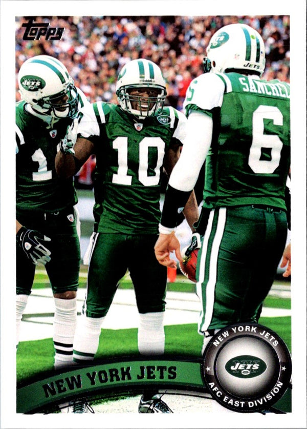 2011 Topps New York Jets (Mark Sanchez/Santonio Holmes/Braylon Edwards) #28