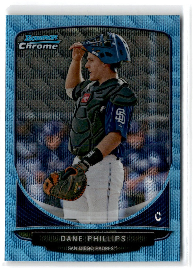 2013 Bowman Chrome Prospects Blue Wave Dane Phillips