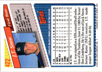 1993 Topps Inaugural Marlins J.T. Snow #422