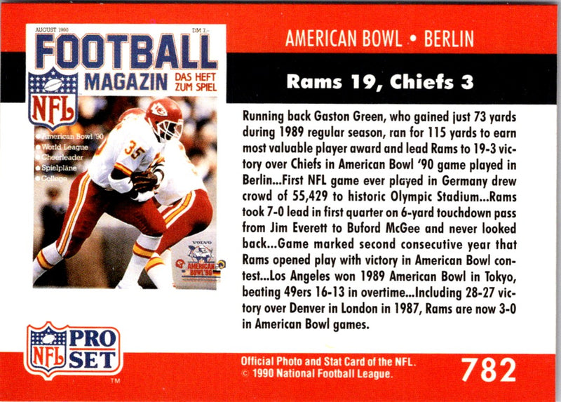 1990 Pro Set American Bowl: Berlin
