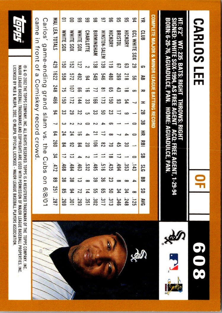 2002 Topps Limited Carlos Lee