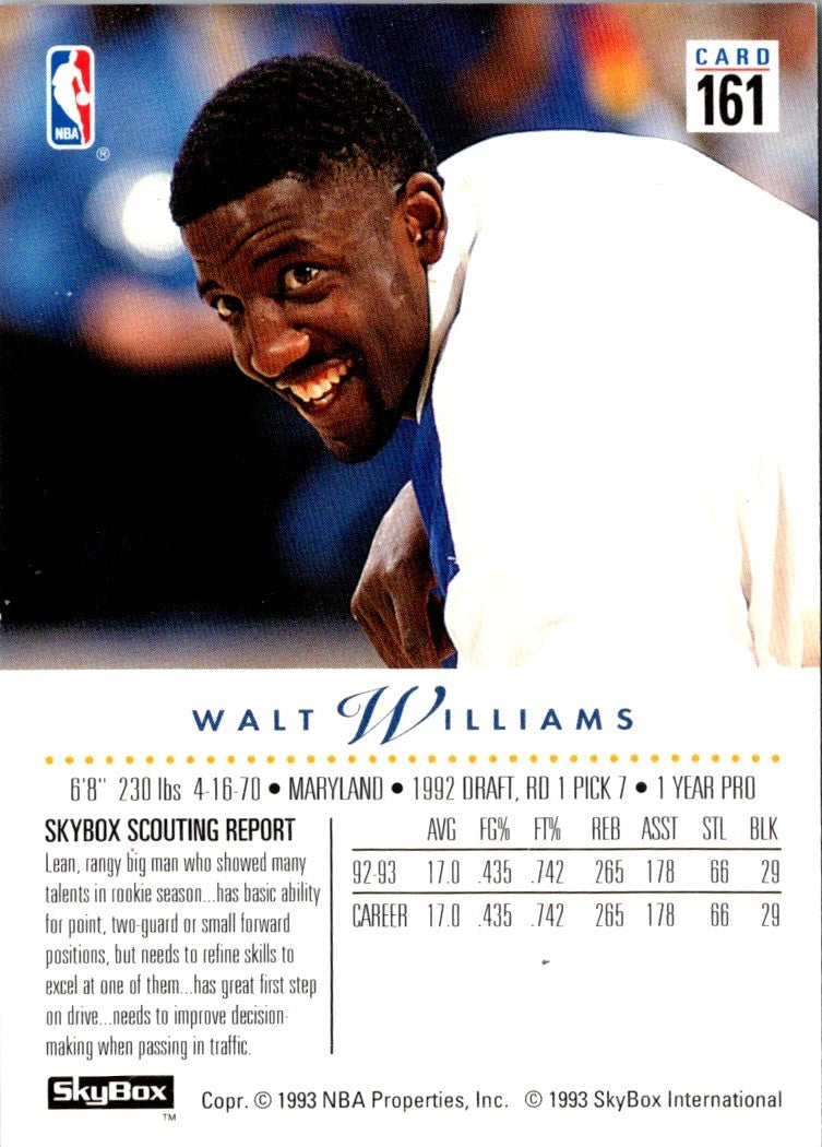 1993 SkyBox Walt Williams