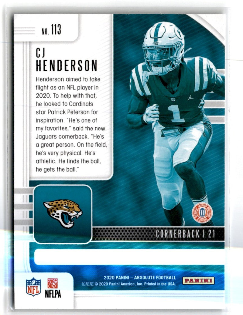 2020 Panini Absolute Blue CJ Henderson