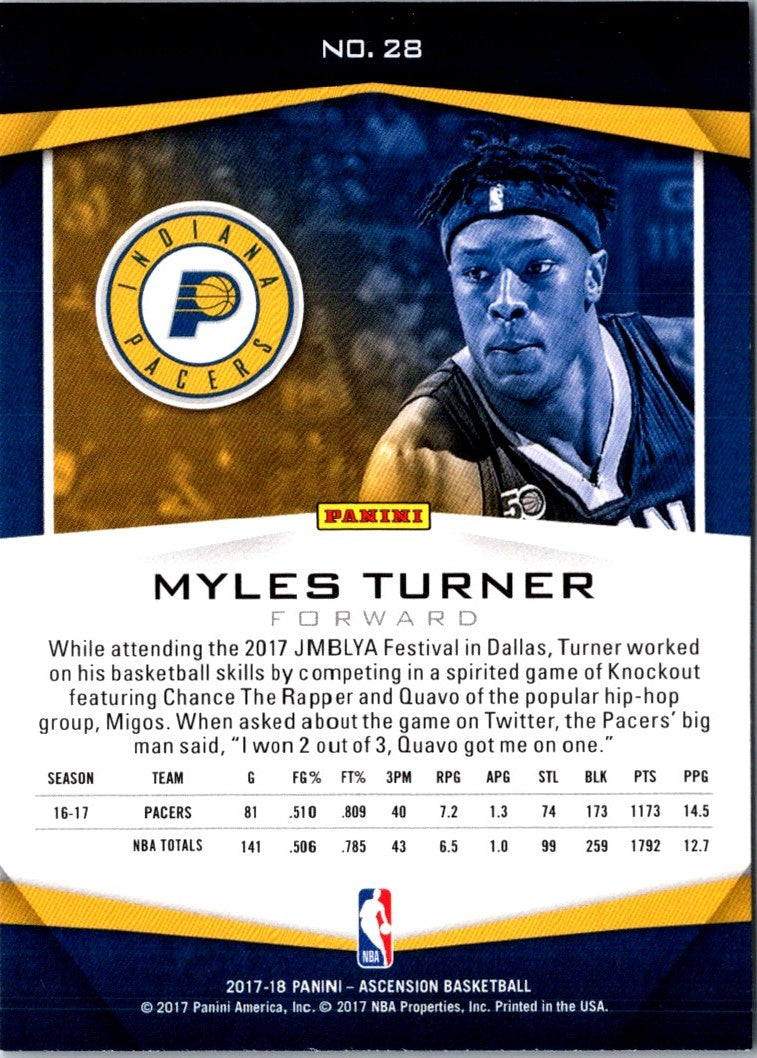 2017 Panini Ascension Myles Turner