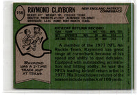 1978 Topps Raymond Clayborn #158 Rookie