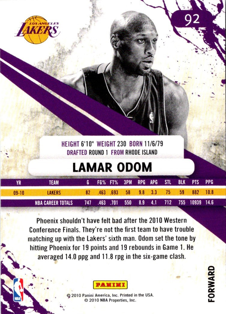 2010 Panini Rookies & Stars Lamar Odom