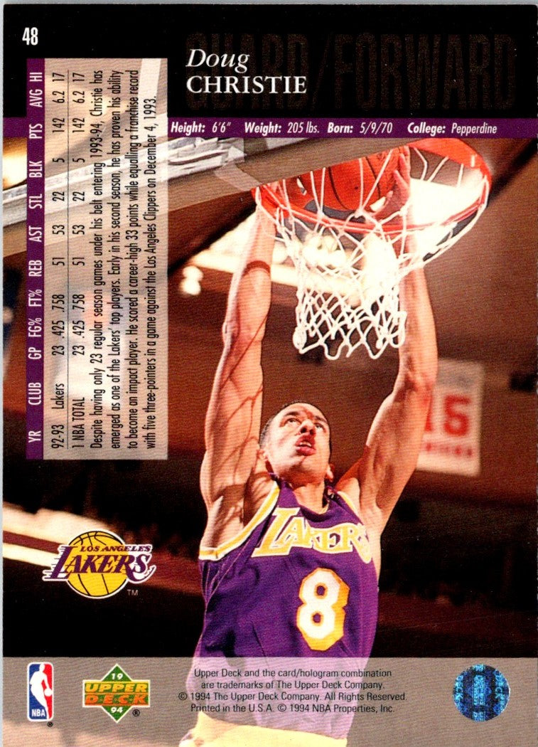 1993 Upper Deck Special Edition Doug Christie