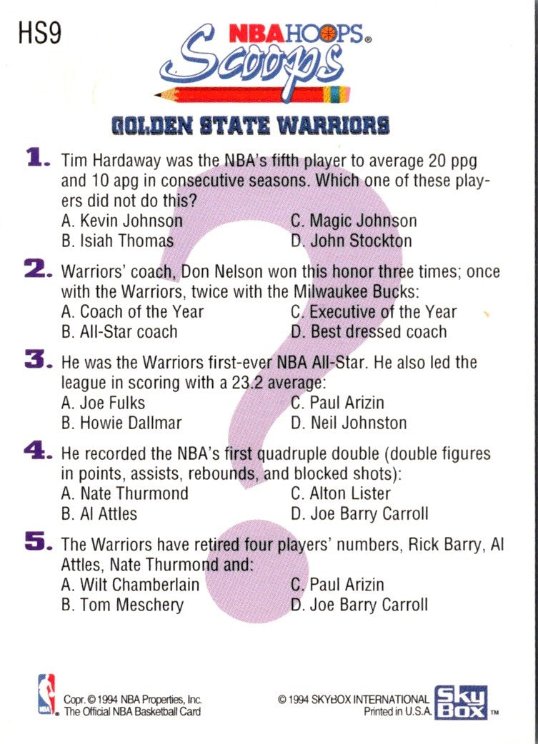 1993 Hoops Scoops Tim Hardaway
