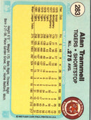 1982 Fleer Alan Trammell