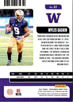 2021 Panini Contenders Draft Picks Ticket Myles Gaskin #61