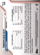 2020 Topps Blue Toronto Blue Jays