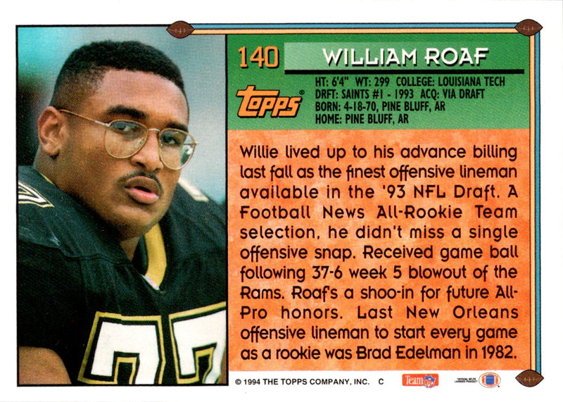 1994 Topps William Roaf