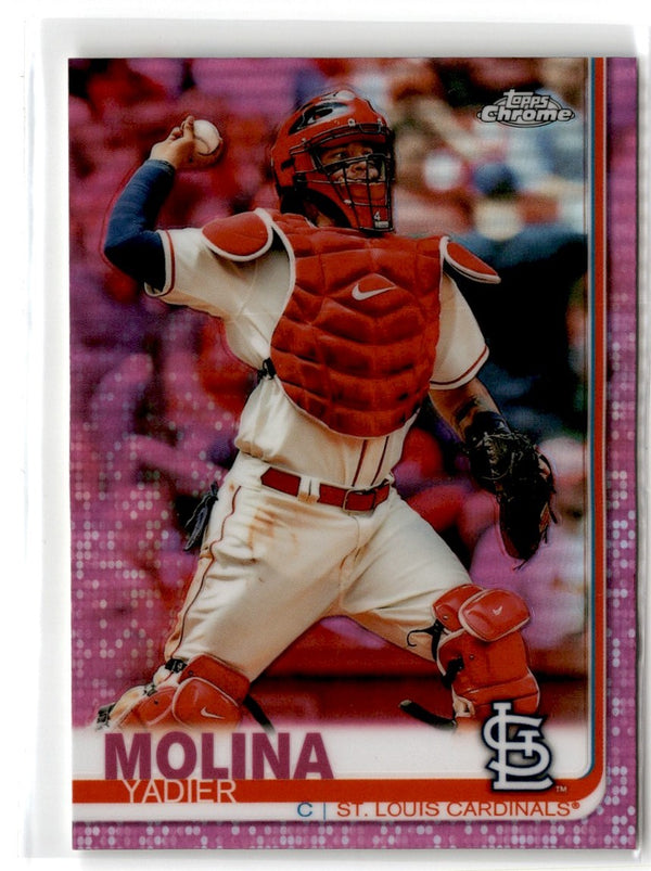 2019 Topps Chrome Pink Refractor Yadier Molina #51