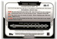 2015 Bowman Chrome Rookie Recollections Frank Thomas #RRI-FT