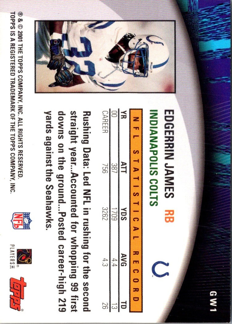 2001 Topps Own Game Edgerrin James