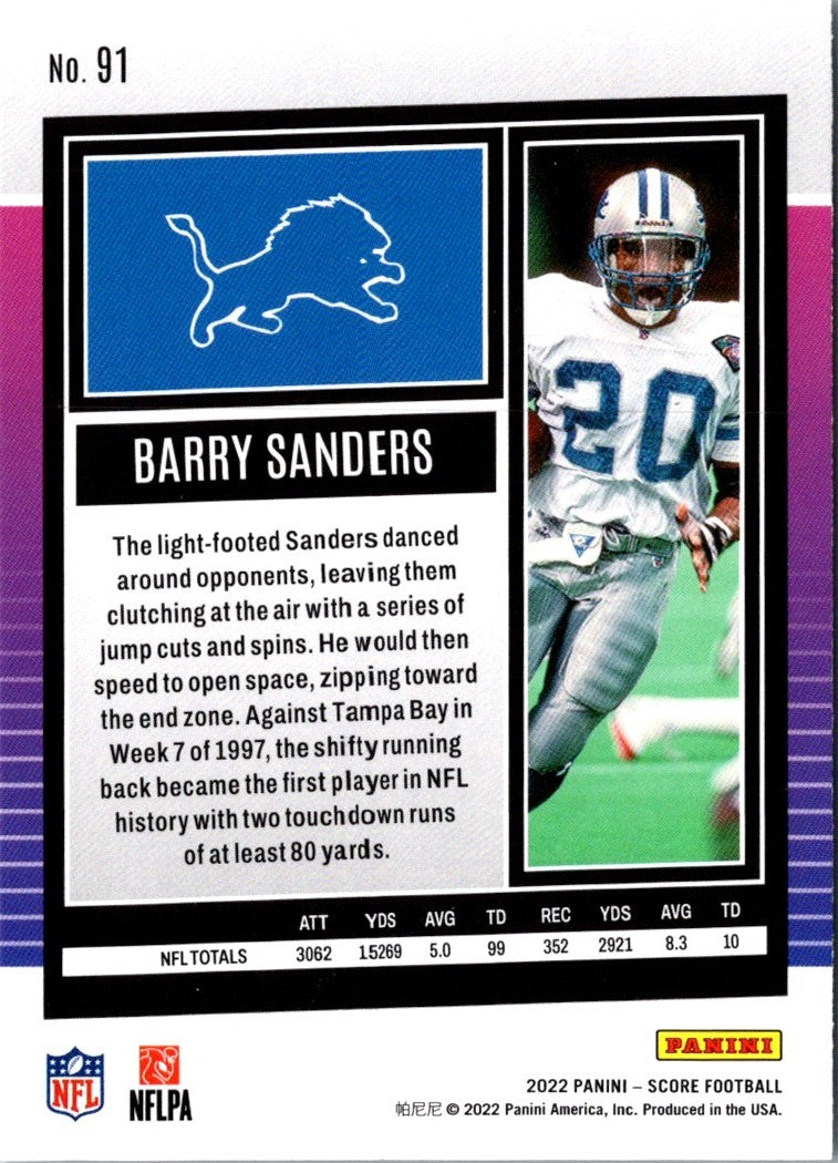 2022 Score Barry Sanders