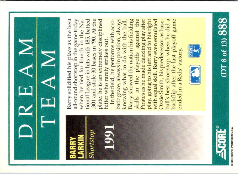 1991 Score Barry Larkin