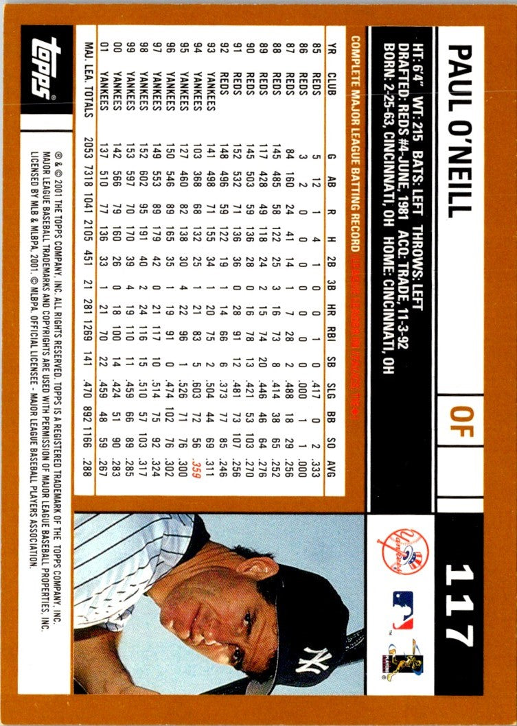 2002 Topps Limited Paul O'Neill