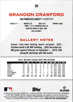 2022 Topps Gallery Brandon Crawford #56
