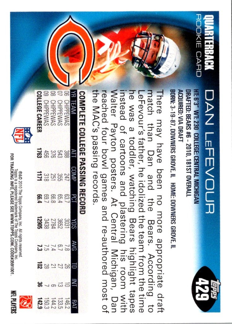 2010 Topps Dan LeFevour