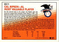 1992 Donruss Bonus Cards Cal Ripken Jr. #BC1