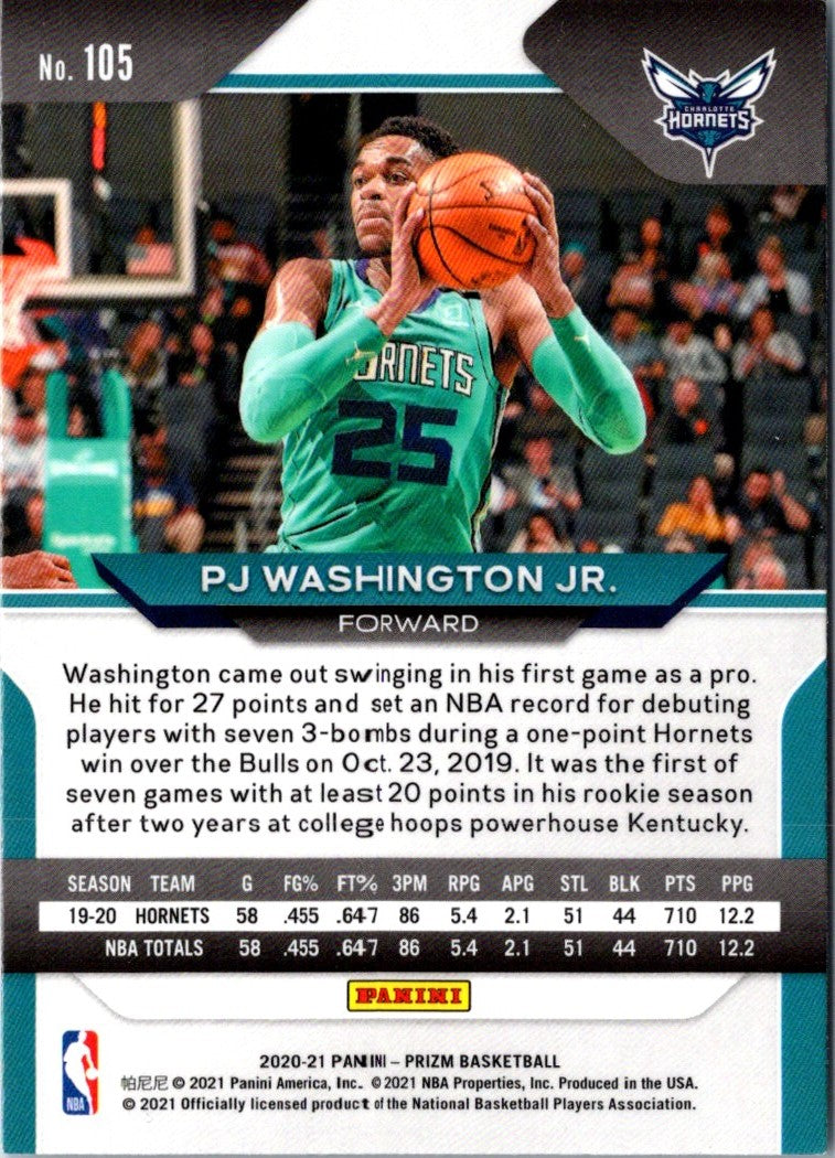 2020 Panini Prizm Prizms PJ Washington Jr.