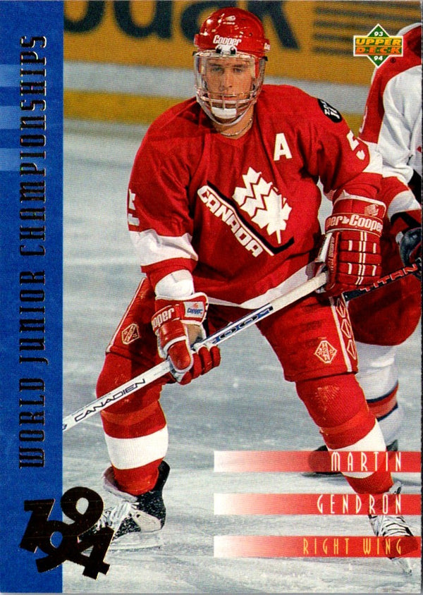 1993 Upper Deck Martin Gendron #540