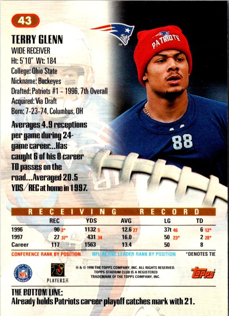 1998 Stadium Club Terry Glenn