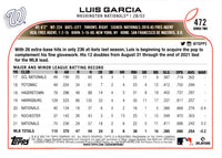 2022 Topps Luis Garcia #472