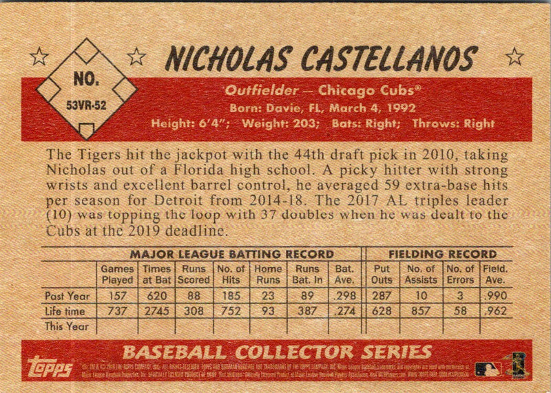 2019 Topps Nicholas Castellanos