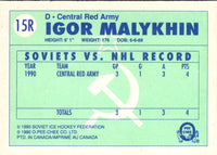 1990 O-Pee-Chee Central Red Army Igor Malykhin #15R