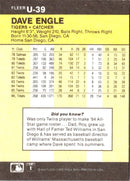 1986 Fleer Update Dave Engle