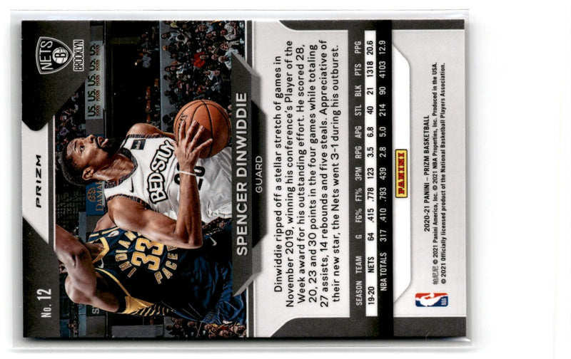 2020 Panini Prizm Prizms Spencer Dinwiddie