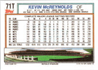 1992 Topps Traded Kevin McReynolds #71T