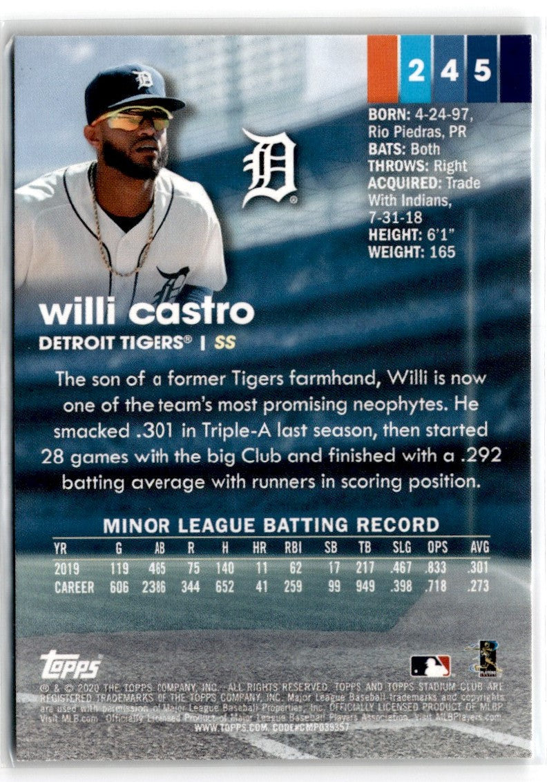 2020 Stadium Club Willi Castro