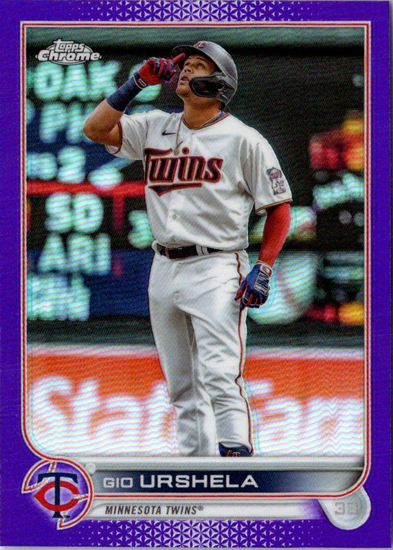2022 Topps Chrome Update Purple Refractor Gio Urshela #USC69