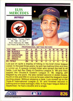 1992 Score Luis Mercedes #826