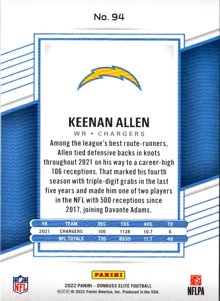 2020 Panini Playoff Keenan Allen