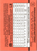 1990 Donruss Don Mattingly