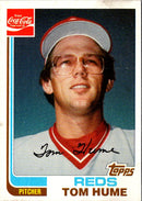 1982 Topps Coca-Cola Cincinnati Reds Tom Hume
