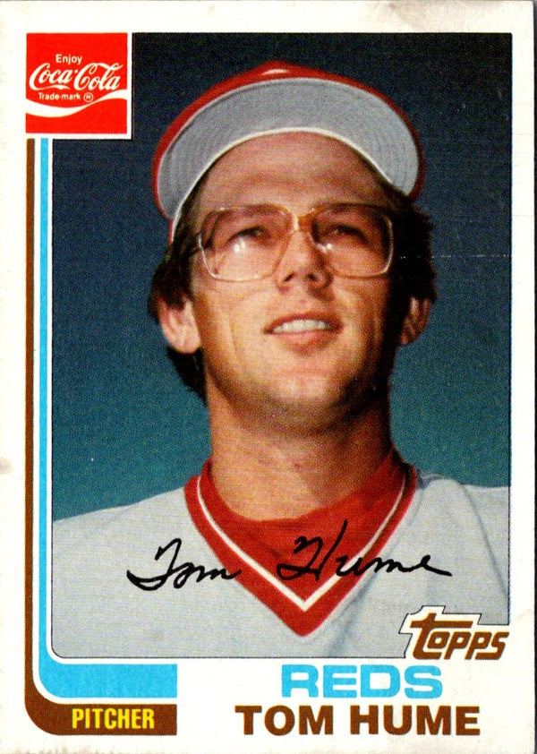 1982 Topps Coca-Cola Cincinnati Reds Tom Hume #9