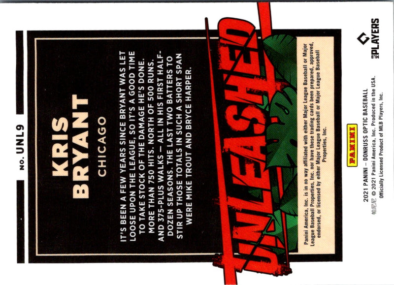 2021 Donruss Optic Unleashed Kris Bryant