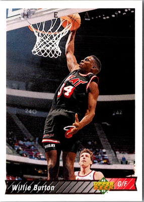 1992 Upper Deck Willie Burton #128