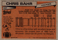 1981 Topps Chris Bahr #107