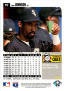 1996 Collector's Choice Signature Lance Johnson
